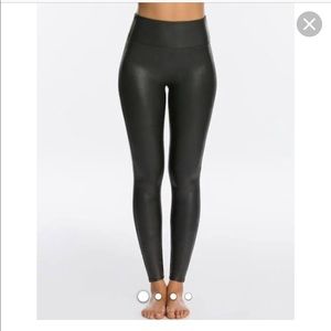 Spanx faux leather leggings size S NWT
